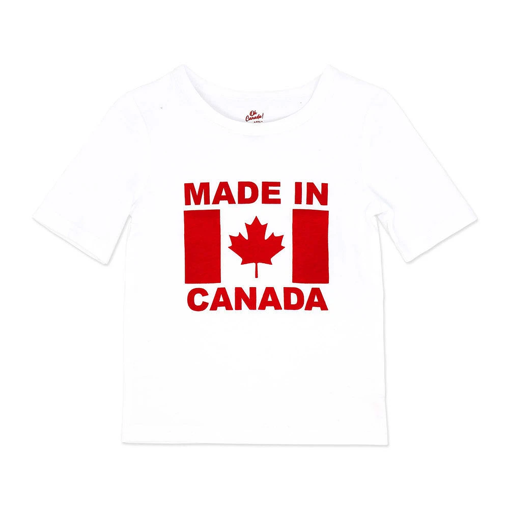 Oh Canada! By RTL T-shirt blanc fabriqué au Canada
