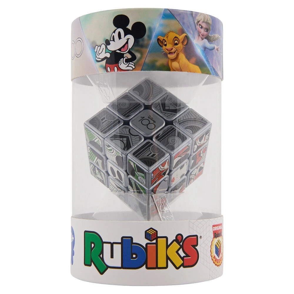 Rubik's Cube, Disney 100th Anniversary Metallic Platinum 3x3 Cube | Fidget Toys| Mickey Mouse Toys | Disney Toys