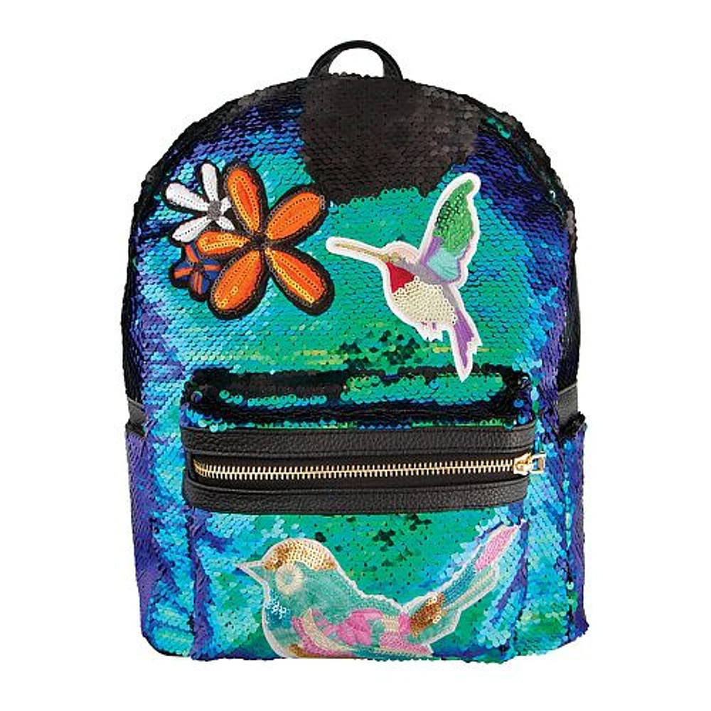 S. Lab Sequin & Patches Mini sac à dos-sirène.