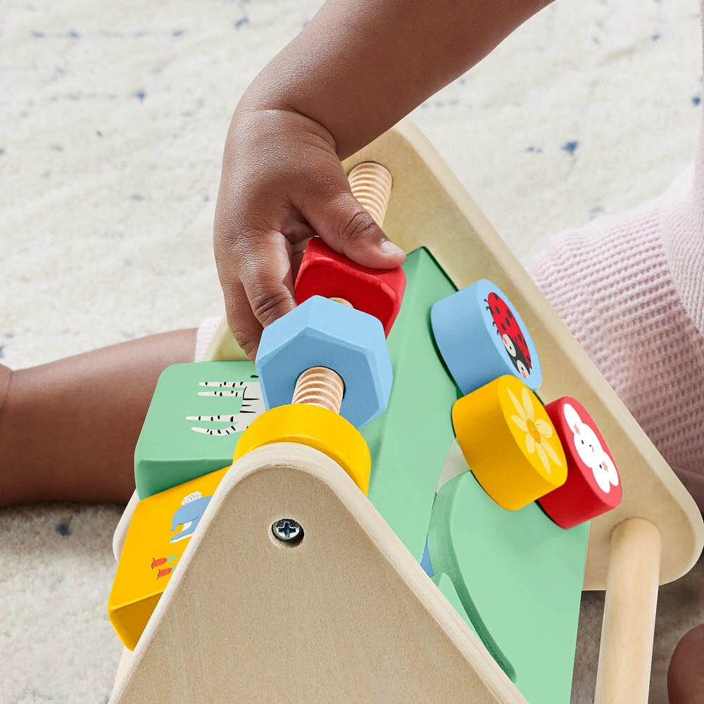 Fisher-Price Triangle d'activités en bois, jeu sur 2faces