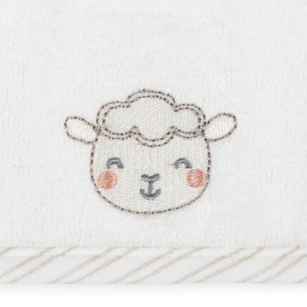 Koala Baby - 6-Pack Baby Washcloths - Grey & White Lamb