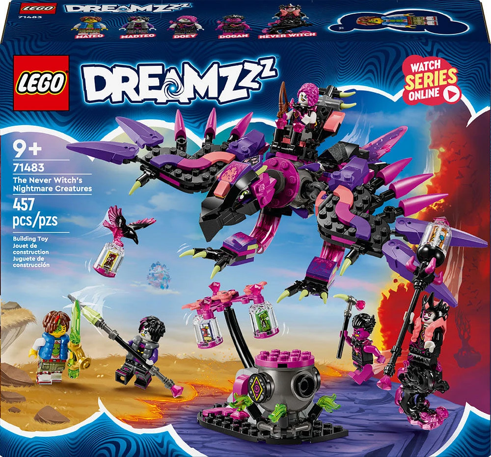 LEGO DREAMZzz The Never Witch's Nightmare Creatures, Animal Toy Set, 71483