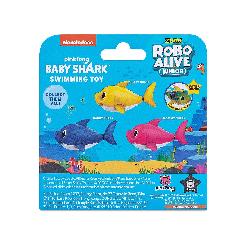 Robo Alive Junior Mini Baby Shark Series 1 Battery-Powered Swim Bath Toy by ZURU