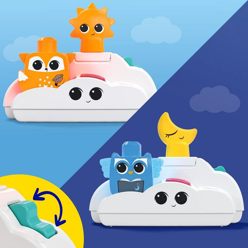 MEGA Fisher- Price Rise & Snooze Night Light Sensory Block Toy (30 Pieces)