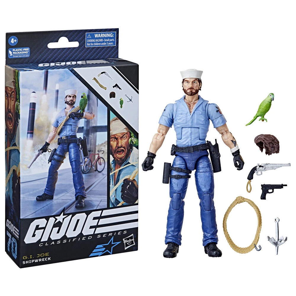 G.I. Joe Classified Series Shipwreck with Polly, Collectible G.I. Joe Action Figures, 70, 6 Inch Action Figures For Boys and Girls