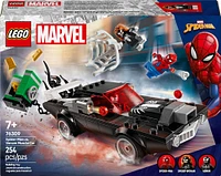 LEGO Marvel Spider-Man contre la puissante voiture de Venom, Jouet à construire, Ensemble de véhicule et figurines 76309