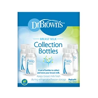 Dr. Brown's Breastmilk Collection Bottles 4 oz 4 pack