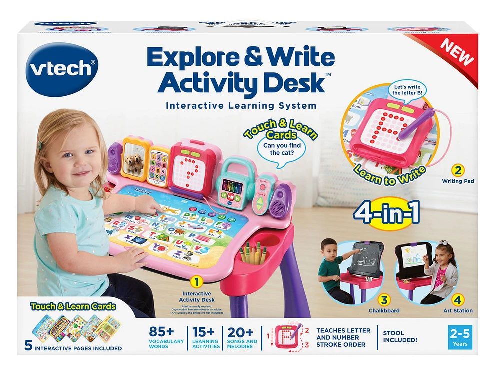 Vtech Explore and Write Activity Desk - Pink - Exclusive