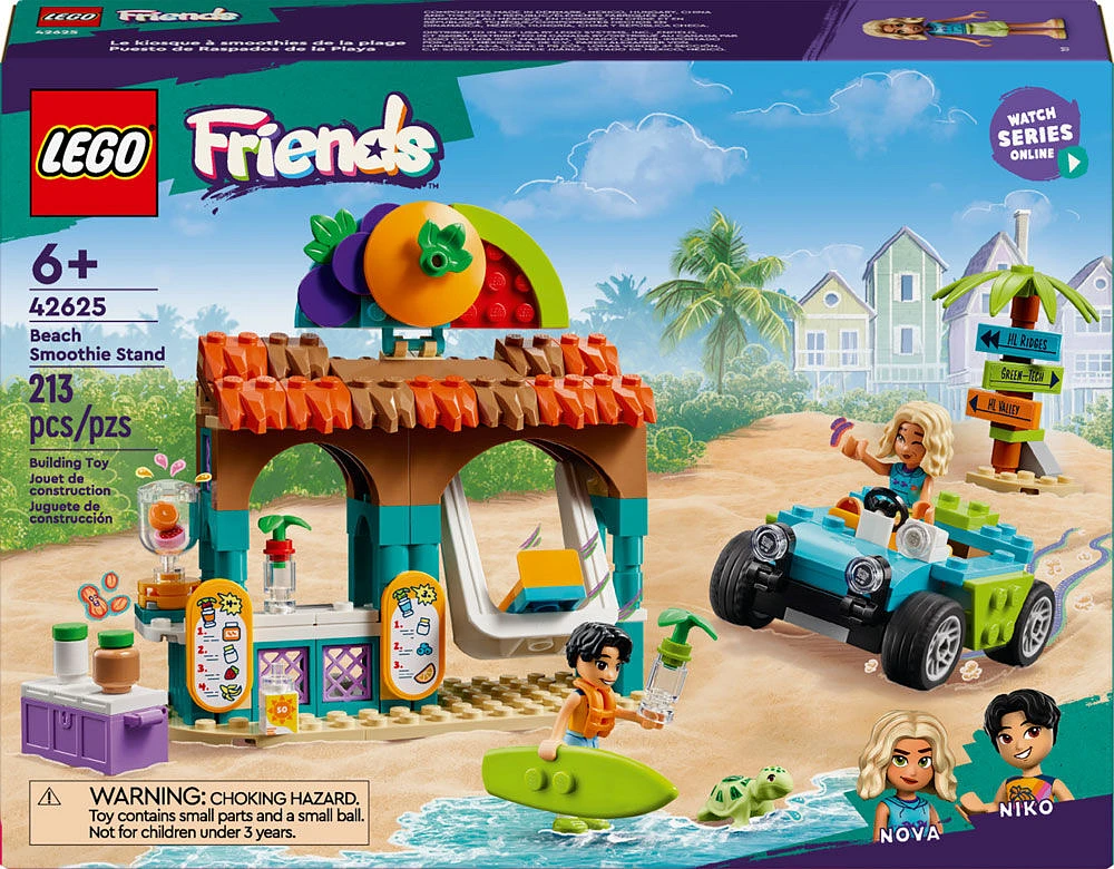 LEGO Friends Beach Smoothie Stand, Kids' Play Food Set, Gift Idea for Girls and Boys 42625