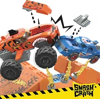 MEGA Hot Wheels Tiger Shark Chomp Course Monster Truck Building Toy with 2 Figures (245 Pieces)