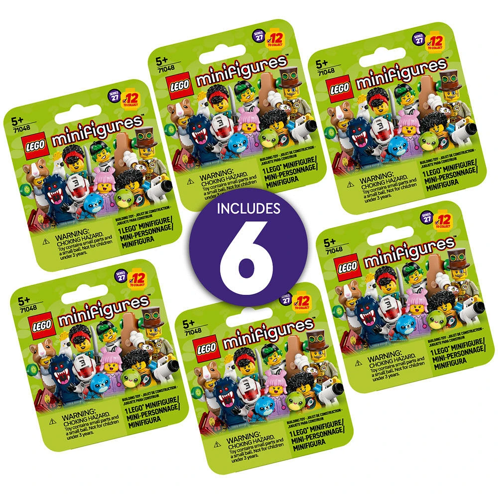 LEGO Minifigures Series 27 6 Pack - Multipack of Collectible Figures - Mystery Blind Box - 66795