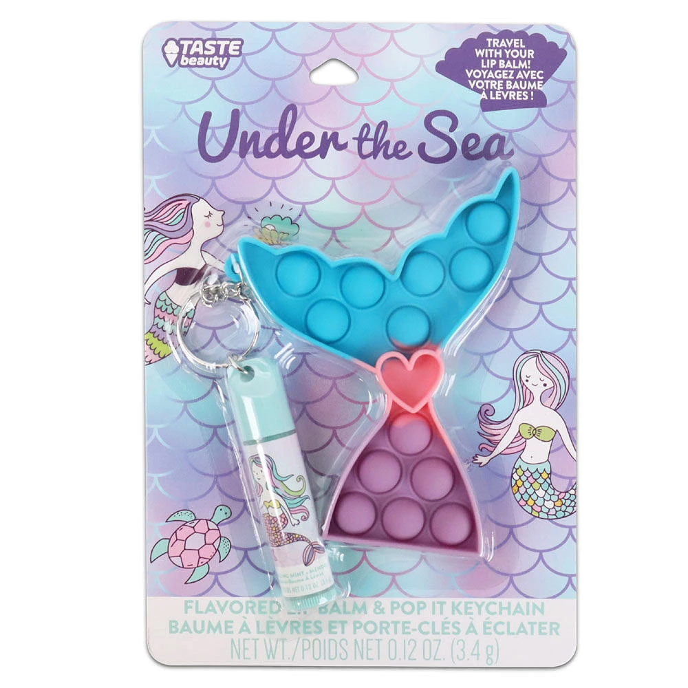 Lip Balm Pop It Keychain - Under the Sea