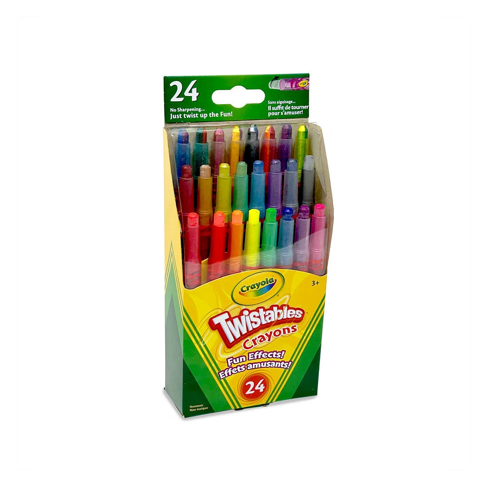 Crayons de cire Twistables effets amusants, 24 ct