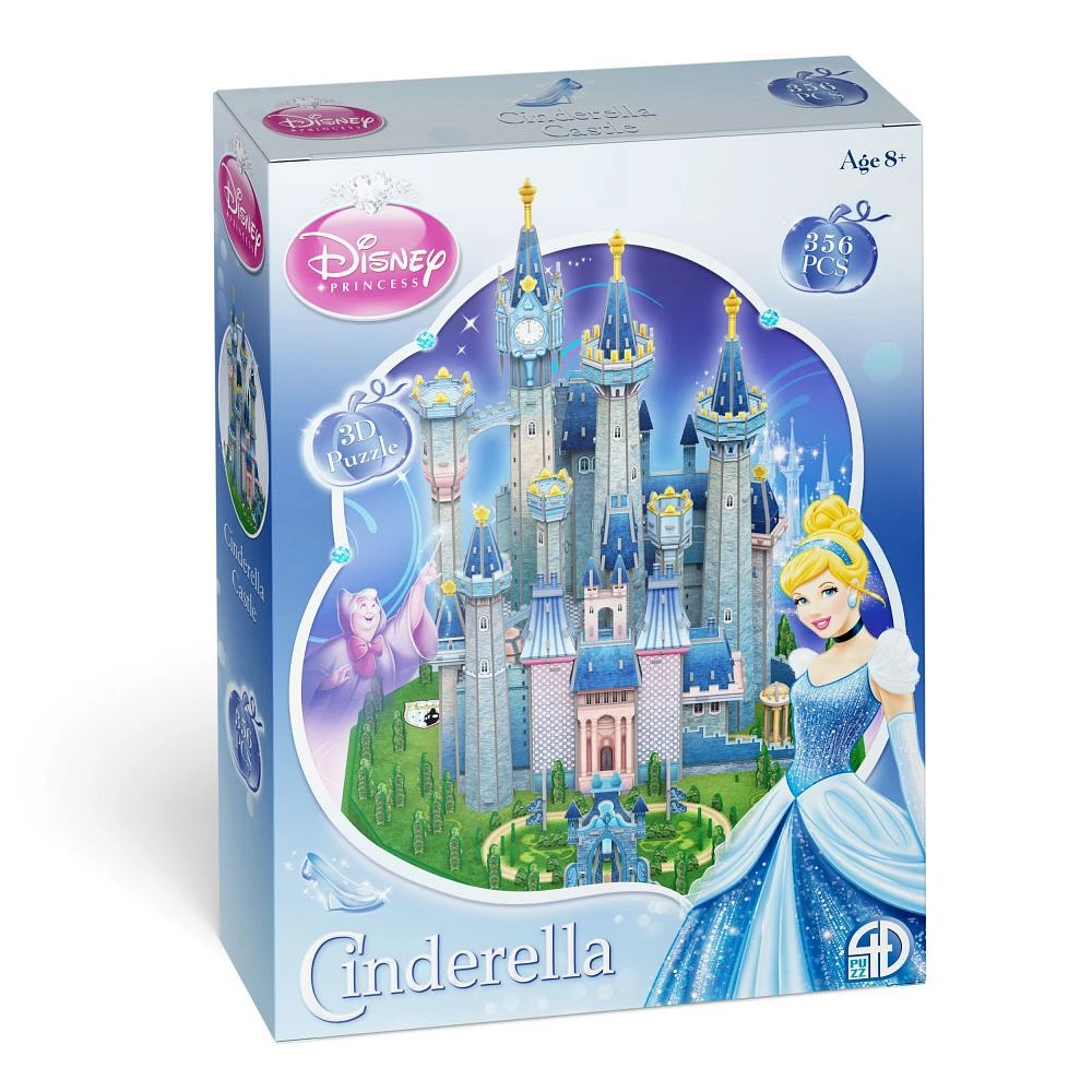 4D Build, Disney Princess, Château de Cendrillon, Puzzle 3D en papier, 300 pièces