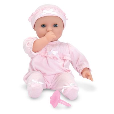 Melissa & Doug - Mine to Love Jenna 12" Soft Body Baby Doll With Romper, Hat - English Edition