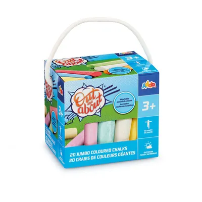 JUMBO SIDEWALK CHALK BOX 20pc