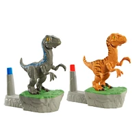 Rock 'Em Sock 'Em Robots Blue vs Atrociraptor Jurassic World Dominion Game