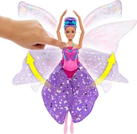 Barbie Dance and Flutter Doll with 2-in-1 Transformation from Dancer to Butterfly, Purple Hair