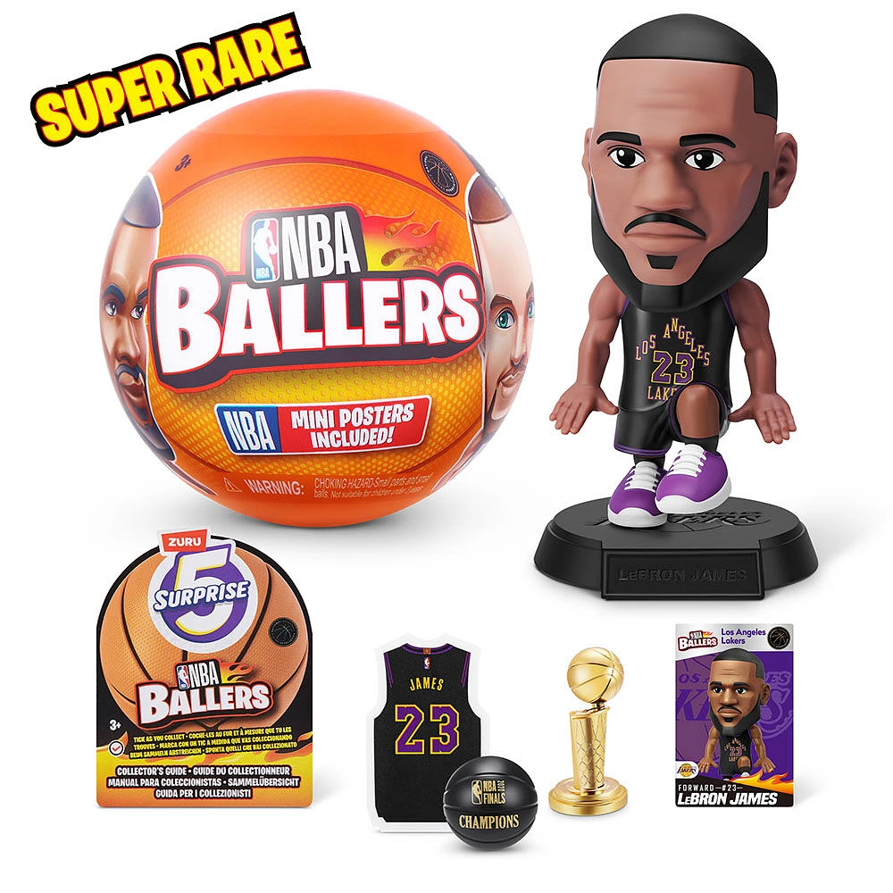 5 Surprise NBA Ballers - 1 per order, colour may vary (Each sold separately, selected at Random)