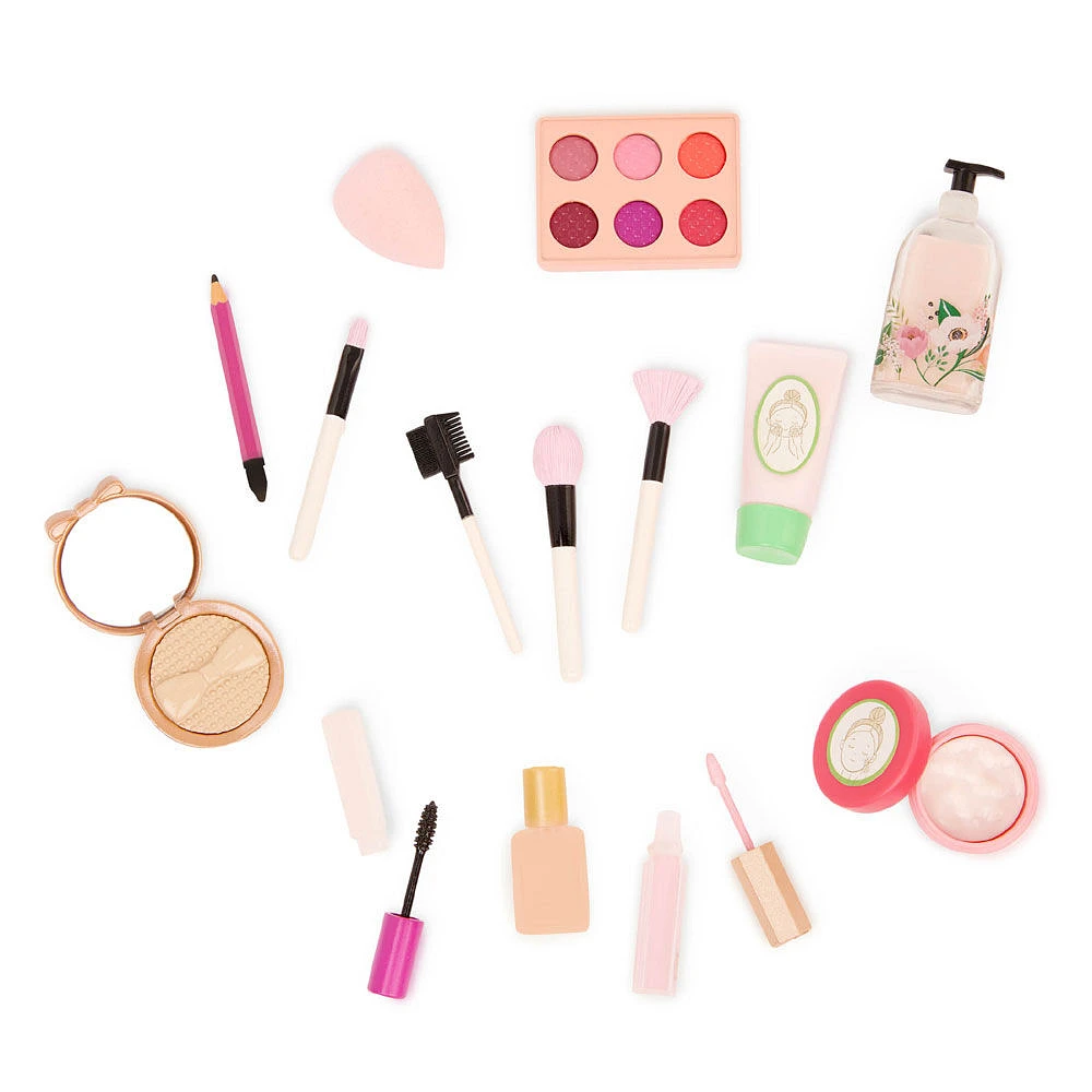 Our Generation Fabulous Fun Vanity Set Pink Vanity Table & Accessories for 18-inch Dolls