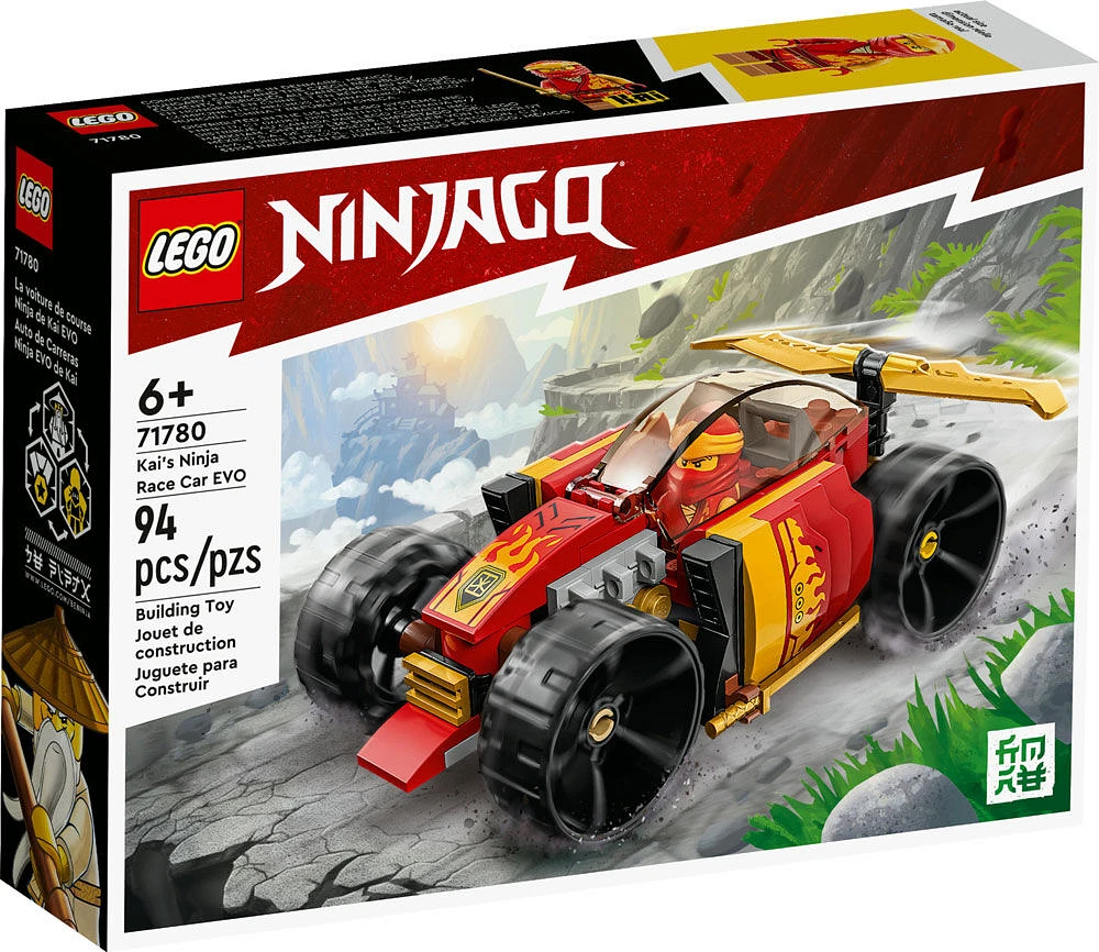 LEGO NINJAGO Kai's Ninja Race Car EVO 71780 Building Toy Set (94 Pieces)