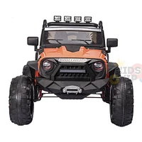 KidsVip 24V EVA Big Wheels Edition Kids Ride On Truck W/ RC- Orange - English Edition