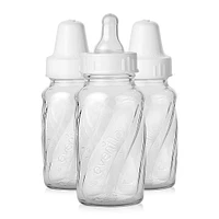 Classic Glass Baby Bottle (4oz, 3 Pack)