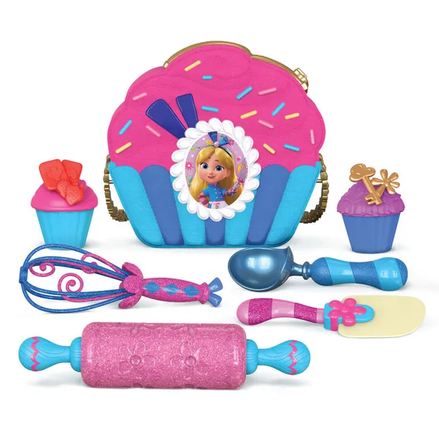 Disney Junior Alice's Wonderland Bakery 8 Inch Alice Small Plush Doll,  Officially Licensed Kids Toys for Ages 3 Up by Just Play