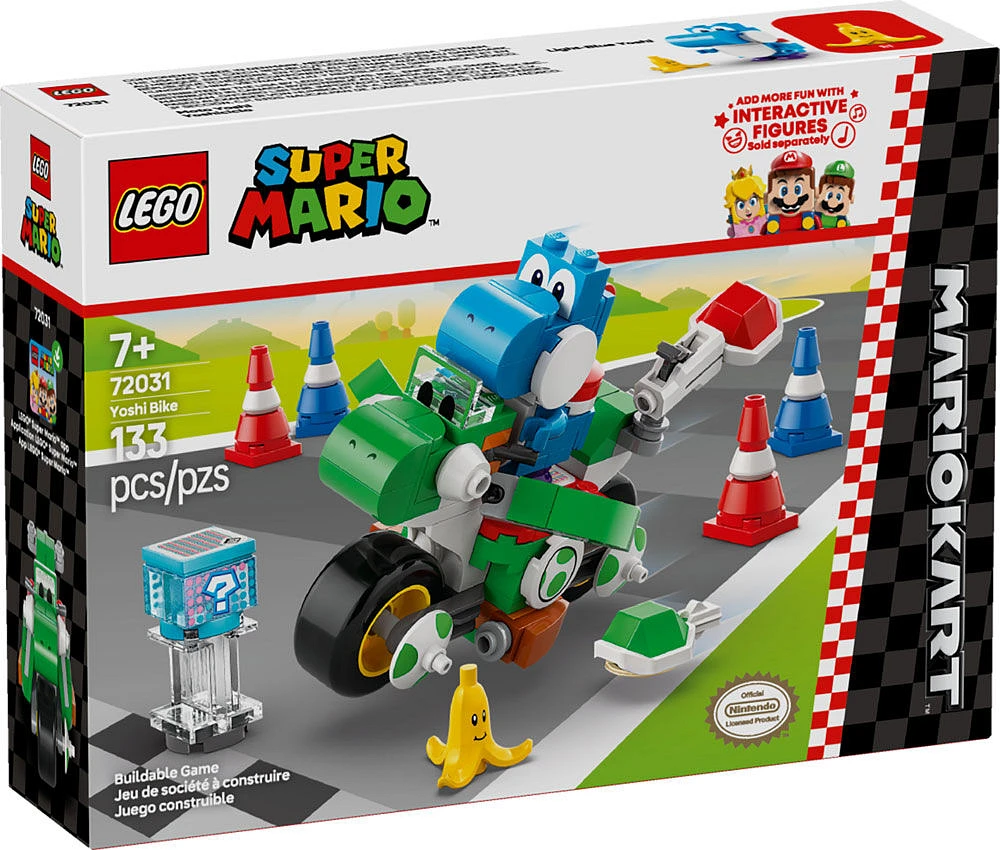 LEGO Super Mario: Mario Kart Yoshi Bike - Building Toy Set for Kids - Gift Idea for Birthdays - 72031