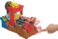 Hot Wheels-Coffret Monster Trucks Arena Smashers 5-Alarm Défi Incendie