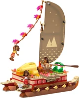 LEGO Disney Moana Adventure Canoe Building Toy Set - Pretend Play Toy Boat with 4 Disney Characters - 43270