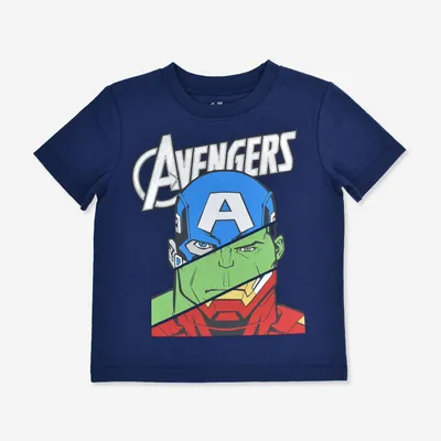 Marvel Heros Avengers Short Sleeve Top Navy