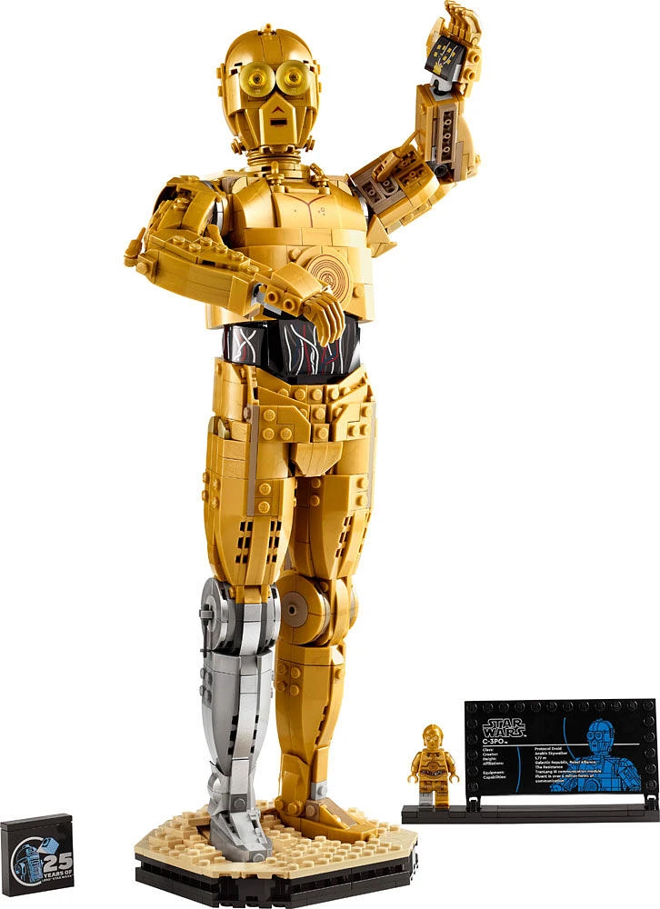 LEGO Star Wars C-3PO Buildable Droid Figure, Collectible Nostalgic Gift Idea for Adults 75398