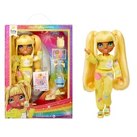 Rainbow High Jr High PJ Party-Sunny (Yellow) 9" Posable Doll