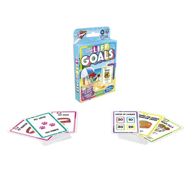 The Game of Life Goals Game, Quick-Playing Card Game for 2-4