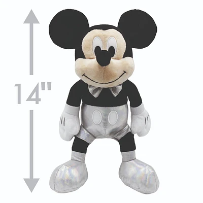 Disney - Peluche Mickey Mouse avec tenue de célébration du 100ème anniversaire de Disney - 14''