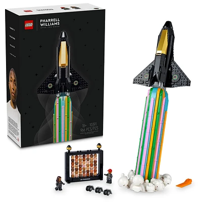 LEGO Icons Over the Moon with Pharrell Williams Building Set - Model Space Shuttle - with 49 Interchangeable Character Heads - 10391