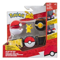 Pokémon - Ensemble de ceinture Clip ‘N Go pour ballon Poké - Poké Ball, Luxe Ball et Pikachu no 8