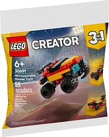 LEGO Creator 3 in 1 Mini Convertible Monster Truck Toy - Transforms from Monster Truck to Race Car to Airplane - 30691