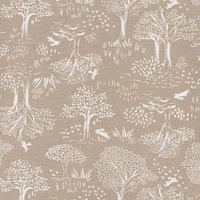 Just Born  - 2 piece Swaddle Blanket+Hat Ivory Tan Forest