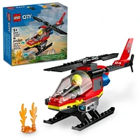 LEGO City Fire Rescue Helicopter Pretend Play Toy 60411