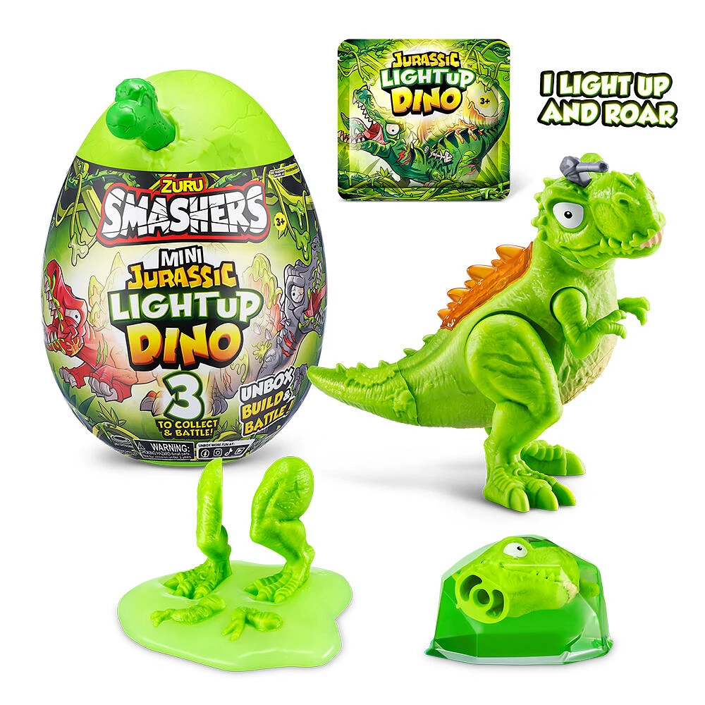 Mini oeuf de dinosaure jurassique allumant Smashers par ZURU