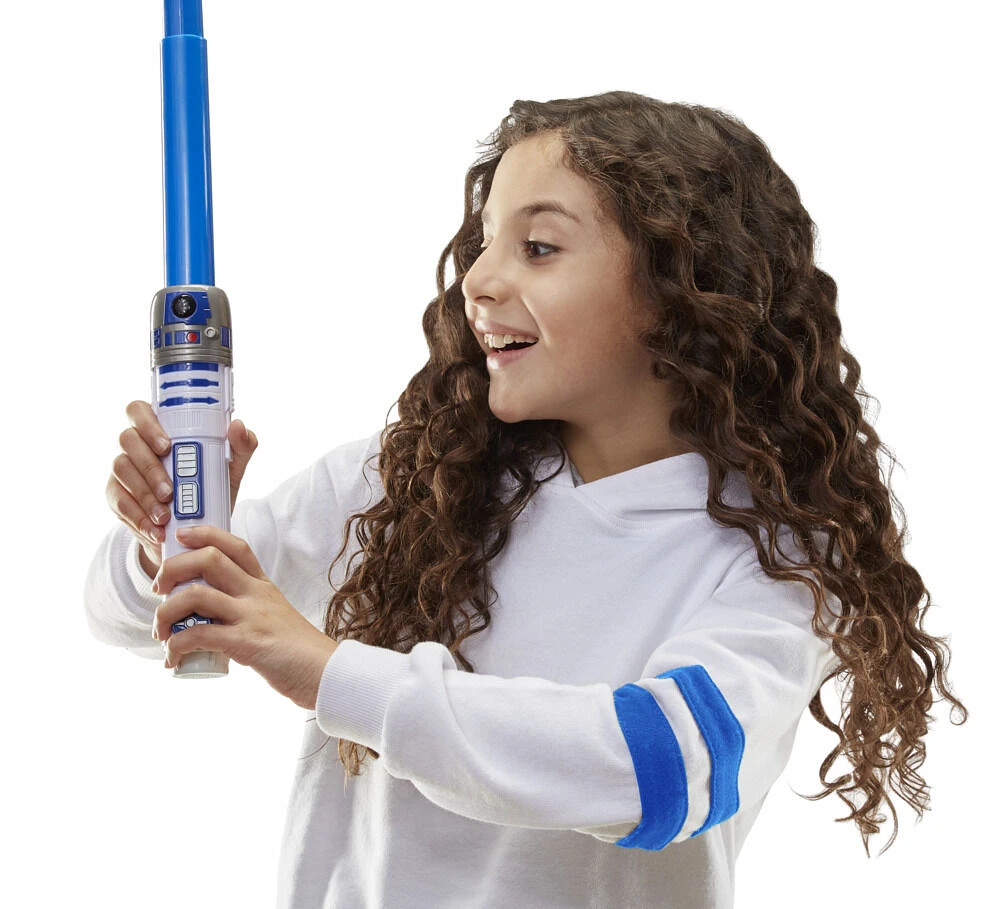 Star Wars Lightsabler Squad, Sabre laser R2-D2 à lame bleue extensible, accessoire de déguisement