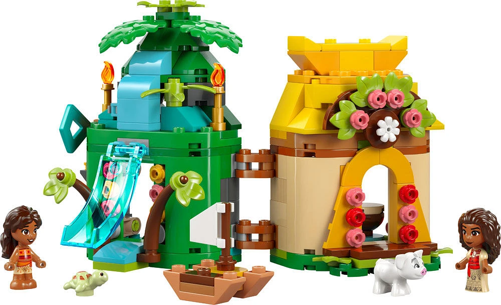 LEGO Disney Les jeux de Moana sur l'île, Modèle à construire avec maison pour minipoupée 43260