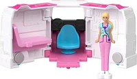 Barbie Mini BarbieLand Doll & Vehicle Set with 1.5-inch Doll, Color-Change Care Clinic