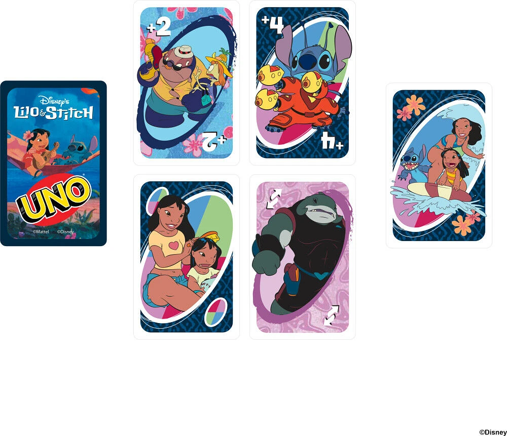 UNO Disney's Lilo and Stitch, jeu de cartes pour enfants, famille