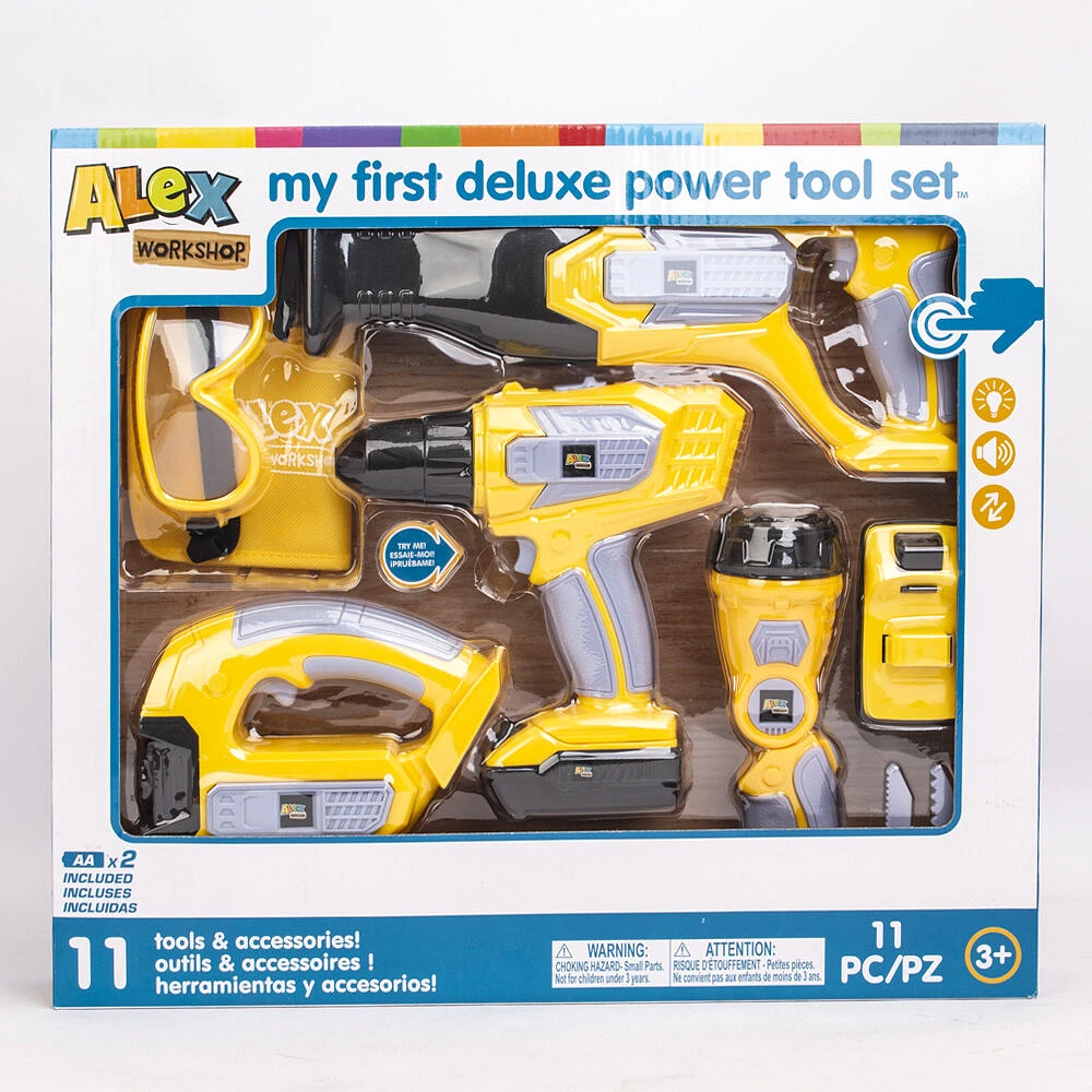 ALEX - 10 Pcs Deluxe Power Tool Set