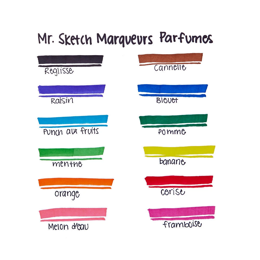 Mr. Sketch Scented Markers, Chisel Tip, Assorted Colours, 12 Count
