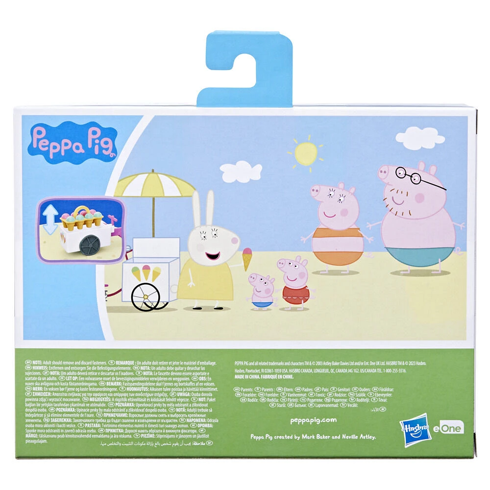 Peppa Pig Toys Peppa's Ice Cream Cart Playset with 2 Peppa Pig Figures and 3 Themed Accessories, Kids Toys