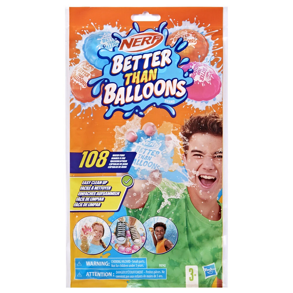 Nerf Better Than Balloons, jouets d'eau, 108 ballons